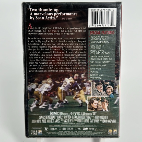 New! Factory Sealed. Rudy. Special Edition. Sean Astin. - Picture 3 of 3
